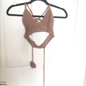Santiki Handmade Halter Style Crochet Crop Top